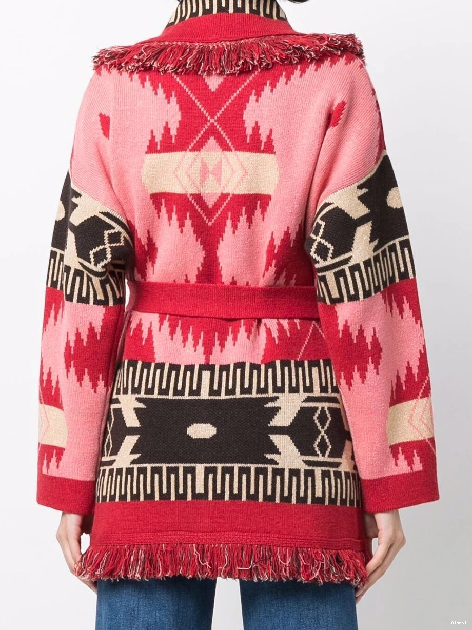 Affordable belted jacquard cardigan Alanui Icon Women 0630